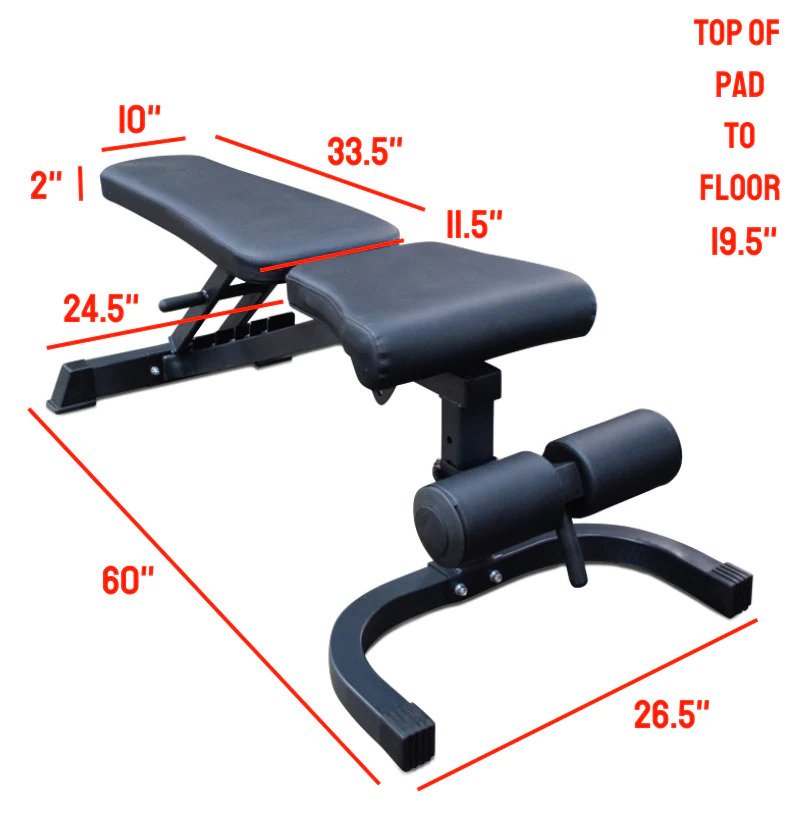 Adjustable Flat Incline Decline Bench Econo PL7328C